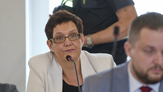 Mimořádné zastupitelstvo 5. srpna 2024 odvolalo dosavadní vedení Znojma a jmenovalo nové. Na snímku končící starostka Ivana Solařová (ANO).