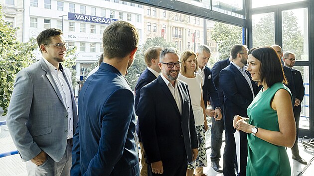 Předsedkyně TOP 09 Markéta Pekarová Adamová představily stranické lídry pro krajské volby. (5. září 2024)