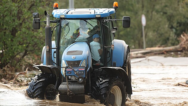 Obec Zátor v okrese Bruntál v Moravskoslezském kraji (15. září 2024)