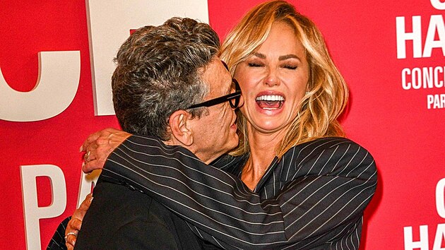 Marc Lavoine a Adriana Sklenaříková (Paříž, září 2024)