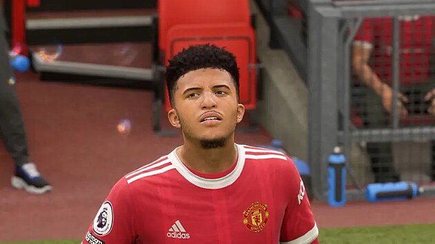 Fotbalista Jadon Sancho ve fotbalové hře EA Sports FC