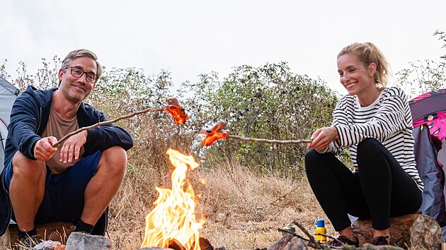 Z natáčení filmu Pod parou