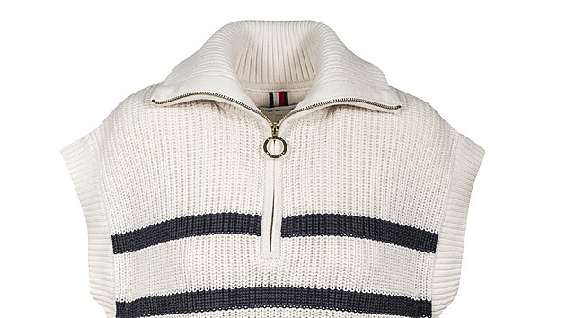 Vestička Tommy Hilfiger s pruhy je skutečně nadčasový kousek, cena 1431 Kč