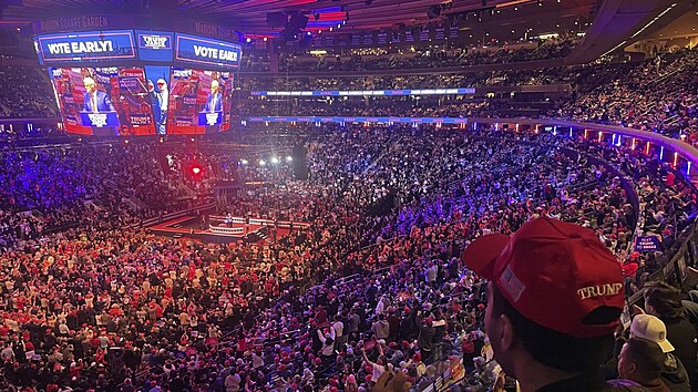 Donald Trump na mítinku v New Yorku (27. října 2024)