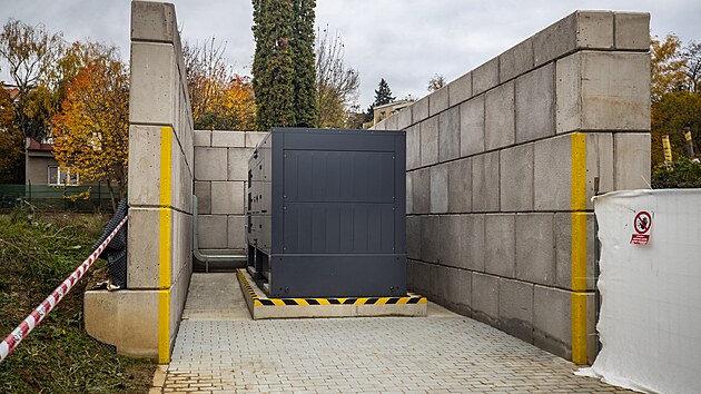 Pražský vodojem Bruska, kde vodohospodáři cvičili reakci na blackout v metropoli (31. října 2024)