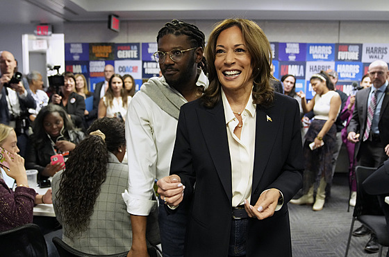 Demokratická kandidátka na prezidentku Kamala Harrisová v sídle DNC v den... Demokratická kandidátka na prezidentku Kamala Harrisová v sídle DNC v den...