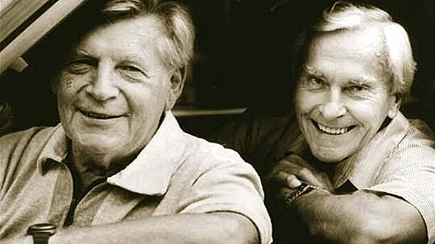 Jiří Hanzelka a Miroslav Zikmund v roce 1993