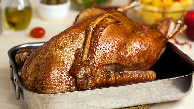 Pečená husa v hotelu Maxant ve Frymburku na Lipensku