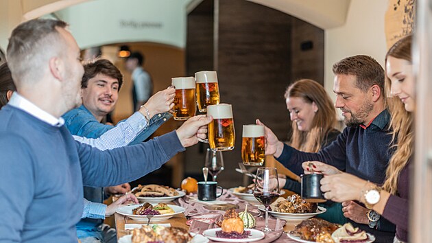 Svatomartinská husa v Masných krámech v Českých Budějovicích