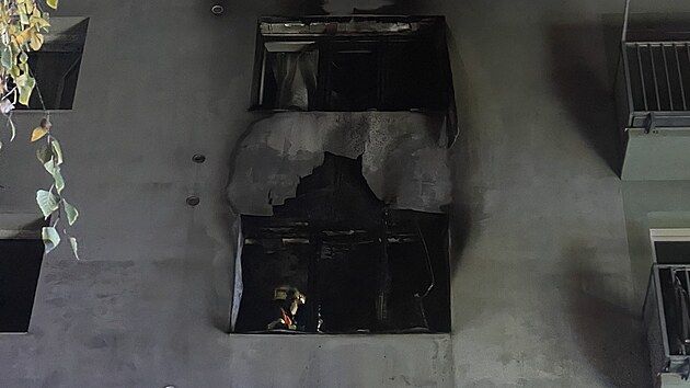 Hasiči v Brně zasahovali u požáru v bytě ve čtvrti Štýřice. (2. listopadu 2024)