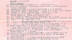 Protokol o provedení domovní prohlídky v bytě disidentky Jany Soukupové. (1988)