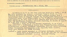 Usnesení o domovní prohlídce v bytě brněnské disidentky Jany Soukupové. (1988)