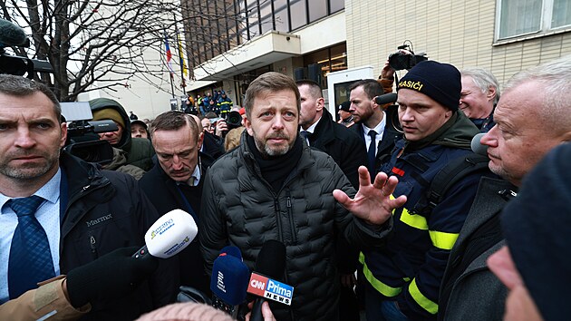 Protest za lepší pracovní a platové podmínky pro policisty či hasiče, který vyhlásila Unie bezpečnostních složek. Na snímku Vít Rakušan, ministr vnitra ČR. (21. listopadu 2024)
