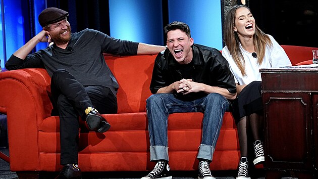 Jakub Voráček, Sebastian Navrátil a Andrea Bezděková v Show Jana Krause (27. listopadu 2024)