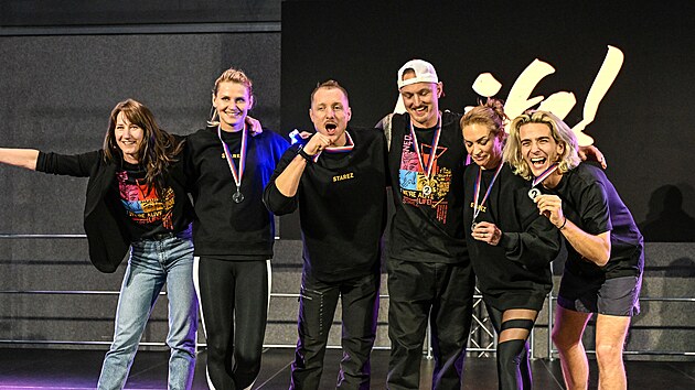 Eva Antlová, Lucie Šafářová, Ondřej Moravec, Martin Pek, Hana Kynychová a Tomáš Weber na festivalu Life! v Brně