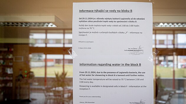 Studentům komplikuje život na kolejích výskyt bakterií legionella. (5. prosince 2024)
