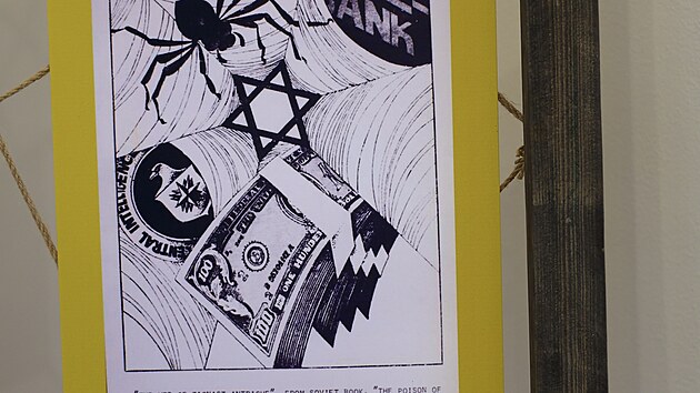 Výstava Humor bez legrace v brněnské vile Löw-Beer nahlíží na téma antisemitismu v dřívějších i současných dobách. (prosinec 2024)