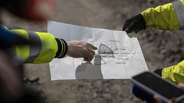 Ražba přestupní stanice Pankrác na trase metra D je zhruba v polovině. (13. prosince 2024)