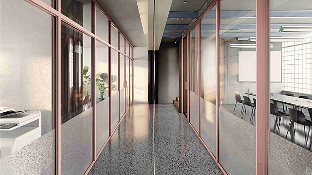 Obě budovy spojí chodba, neboli krček.