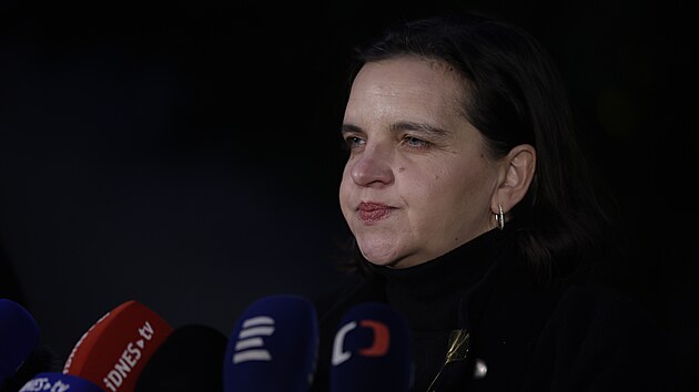 Briefing k výročí tragické střelby na Filozofické fakultě Univerzity Karlovy. Zúčastnila se ho rektorka UK Milena Králíčková a děkanka FF Eva Lehečková. (21. prosince 2024)