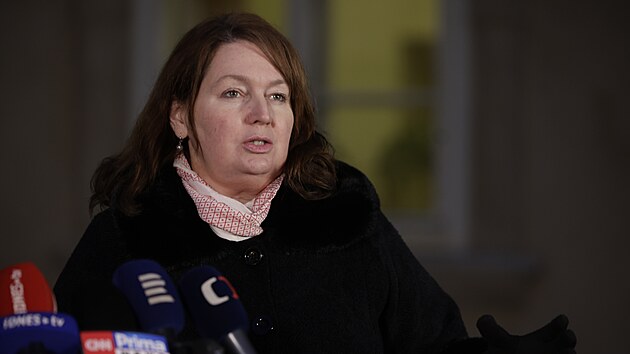 Briefing k výročí tragické střelby na Filozofické fakultě Univerzity Karlovy. Zúčastnila se ho rektorka UK Milena Králíčková a děkanka FF Eva Lehečková. (21. prosince 2024)