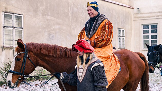 Olomoucí se vypravil Tříkrálový průvod, v jehož čele vyrazili primátor Olomouce Miroslav Žbánek, biskup Antonín Basler (na snímku a ředitel Charity Olomouc Petr Prinz ). (6. ledna 2025)