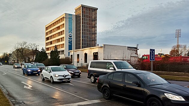 Místo vysokého paneláku bude supermarket Lidl. (6. ledna 2024)