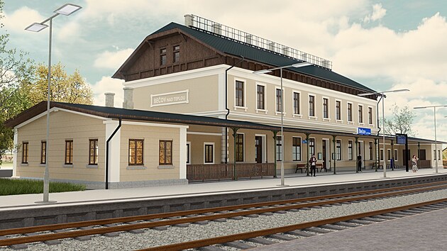 Vizualizace proměny nádraží v Bečově nad Teplou