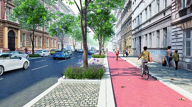 Návrh úseku Legerovy ulice