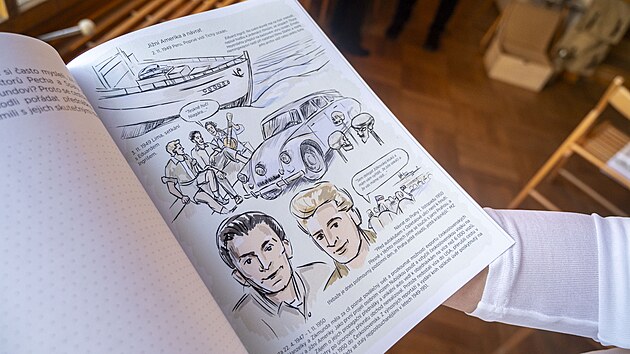 V zahradě Zikmundovy vily ve Zlíně je pro mladé návštěvníky připravená nová interaktivní hra nazvaná Buď zdráv, dobrodruhu! Nadační fond Zikmundova vila vydal také nový komiks. Na snímku ředitelka fondu Dagmar Výlupková. (leden 2025)