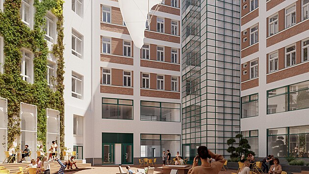 Architekti v Brně chtějí opravit honosný Palác Morava v centru města. Jejich snahou je vrátit objekt do podoby, jakou dostal téměř před sto lety, lidem se otevře i dvůr. (vizualizace únor 2025)