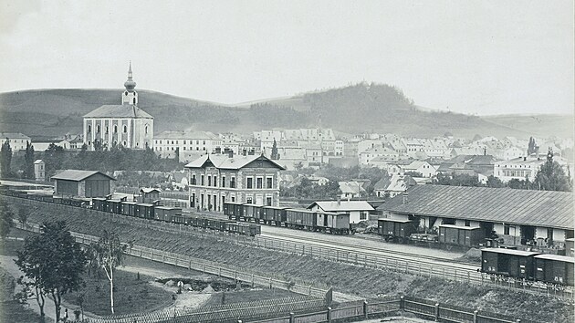 Stanice Trutnov na snímku z roku 1871