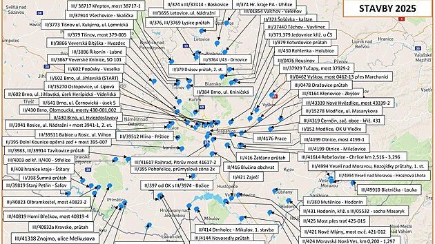 Plán jihomoravských silničářů na letošní opravy tras druhých a třetích tříd