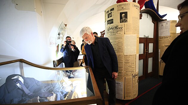 Během druhého dne své návštěvy jižní Moravy zavítal prezident Petr Pavel také do Masarykova muzea v Hodoníně. (26. února 2025)