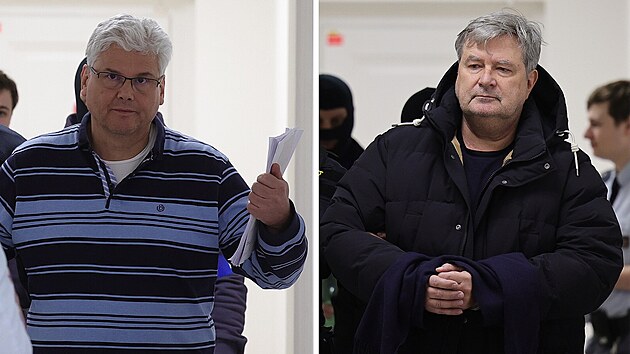 Bývalý ředitel Fakultní nemocnice v Motole Miloslav Ludvík a šéf České unie sportu a advokát Miroslav Jansta. (26. února 2025)