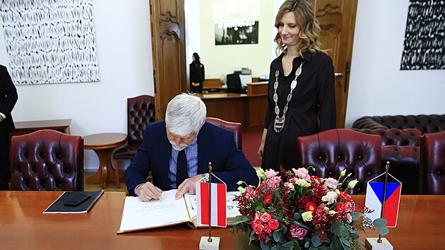 Prezident Petr Pavel se při návštěvě Brna potkal se zdejší primátorkou Markétou Vaňkovou. (25.2.2025)