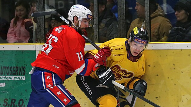 Momentka ze zápasu Horácká Slavia Třebíč - Dukla Jihlava