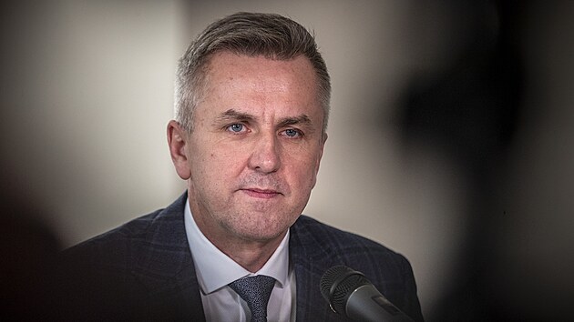 Nový vedoucí Kanceláře prezidenta republiky Milan Vašina na tiskové konferenci (16. února 2024)