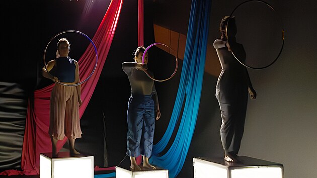 Cirkulárium, zázemí nového cirkusu v Plzni, vzniklo v patře OC Atom na Lochotíně. (16. března 2025)