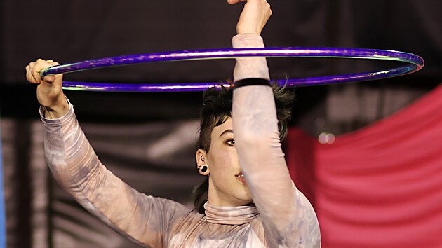 Cirkulárium, zázemí nového cirkusu v Plzni, vzniklo v patře OC Atom na Lochotíně. (16. března 2025)