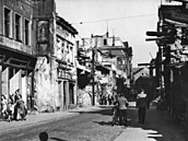 Revoluční ulice v Ústí nad Labem po bombardování Revoluční ulice v Ústí nad Labem po bombardování