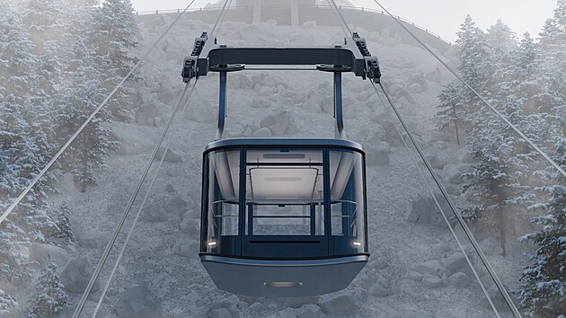 Nová lanovka na Ještěd má evokovat přistávající UFO, také proto bude mít ve spodní části speciální osvětlení.