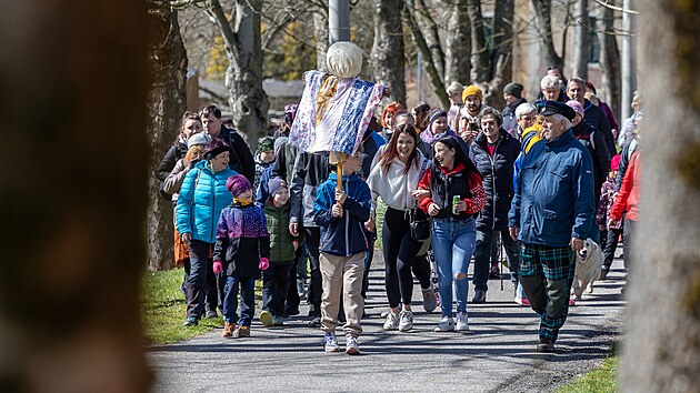 V Novém Městě pod Smrkem vynášeli Moranu. (5. dubna 2025)