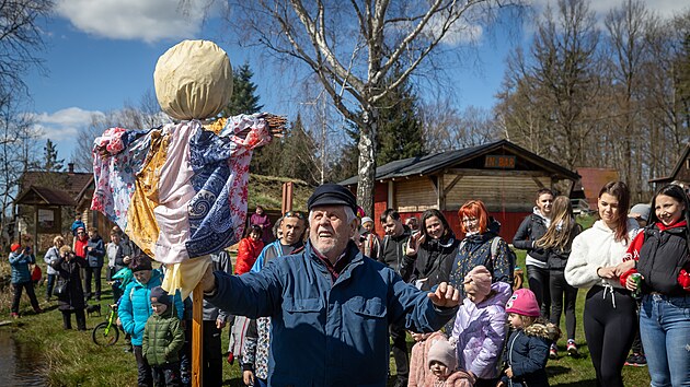 V Novém Městě pod Smrkem vynášeli Moranu. (5. dubna 2025)