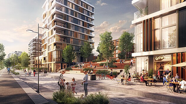 Vizualizace pražské čtvrti Rohan City.