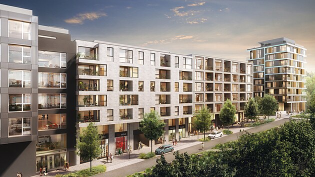 Vizualizace pražské čtvrti Rohan City.