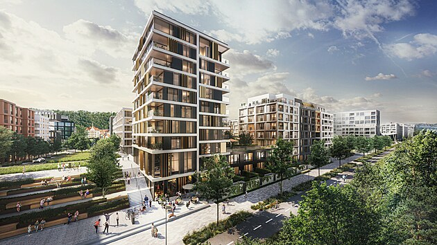 Vizualizace pražské čtvrti Rohan City.