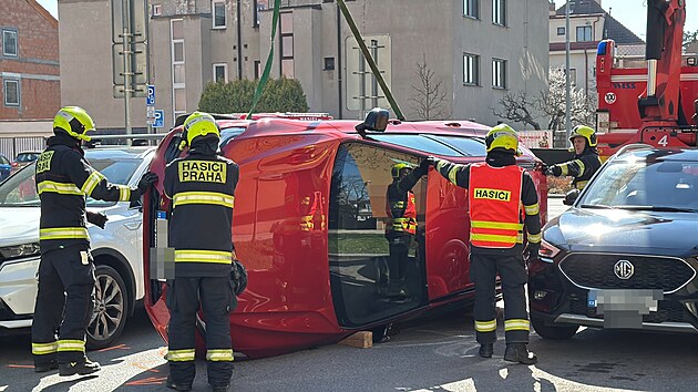 Nehoda v pražské ulici Krčská. (3. dubna 2025)
