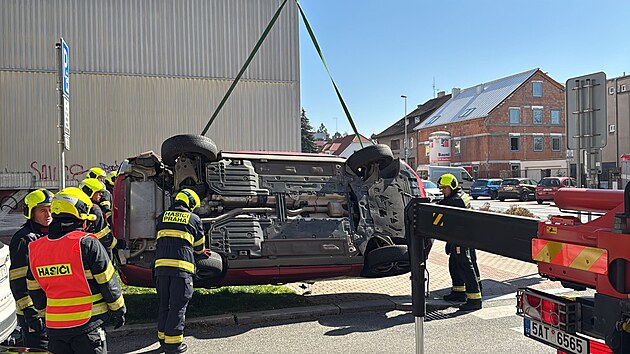 Nehoda v pražské ulici Krčská. (3. dubna 2025)