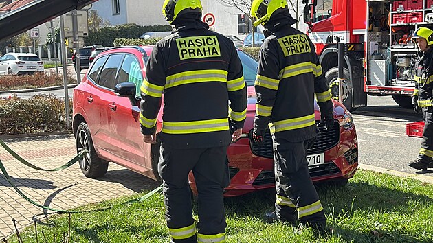 Nehoda v pražské ulici Krčská. (3. dubna 2025)